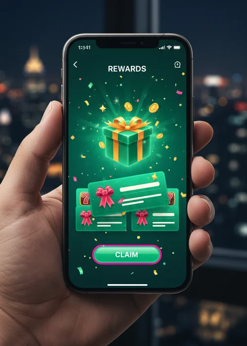 Two C777 Casino welcome bonus banners displaying a 100% match offer with free spins and a 150% high-roller bonus, set against a vibrant casino interface.